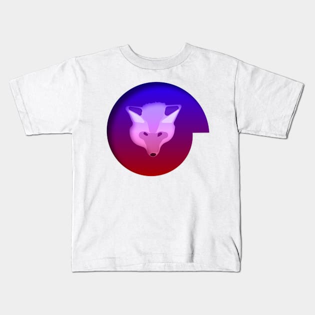 Majestic Spirit Fox Kids T-Shirt by Davey's Designs